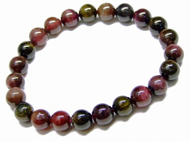 65567　　キャッツアイトルマリン 電気石 8mm 3A ブレスレット 内径17cm ポーチ付き 送料無料 ブラジル..