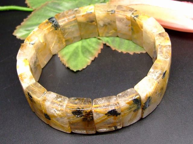 65685　　太陽ルチルクォーツ 針水晶 22mm×7mm AA バングル ブレスレット 内径21cm ポーチ付き 送料無料 ブラジル産 天然石 パワーストーン
