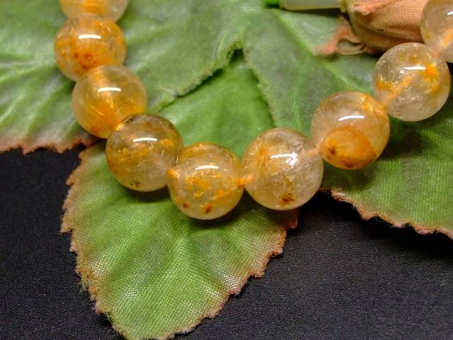 65687　　菊花タイチンルチルクォーツ 針水晶 9mm 3A ブレスレット 内径17cm ポーチ付き 送料無料 ブラジル産 天然石 パワーストーン