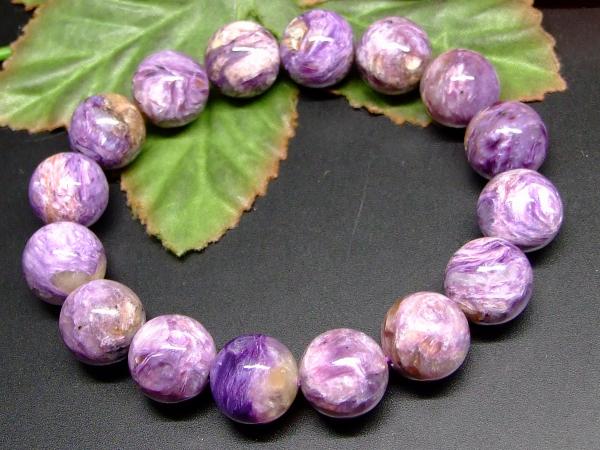 65839　　チャロアイト 13mm 4A+ ブレスレット 内径18cm ポーチ付き 送料無料 天然石 パワーストーン