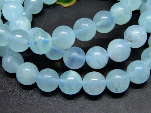 g3-203A　　今月の半額 アクアマリン 8mm ブレスレット 内径調節可 送料無料 天然石 パワーストーン