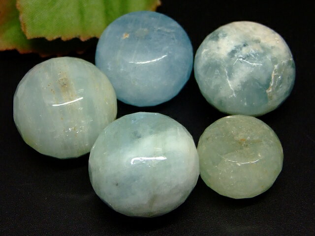 65299　　今月の半額 アクアマリン 14mm〜20mm わけあり 5粒セット 送料無料 ブラジル産 天然石 パワーストーン