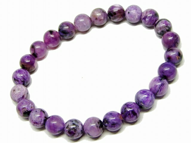 65379　　チャロアイト 8mm AA+ ブレスレット 内径16cm ポーチ付き 送料無料 天然石 パワーストーン