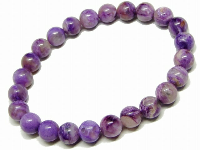 65382　　チャロアイト 8mm AAA+ ブレスレット 内径18cm ポーチ付き 送料無料 天然石 パワーストーン