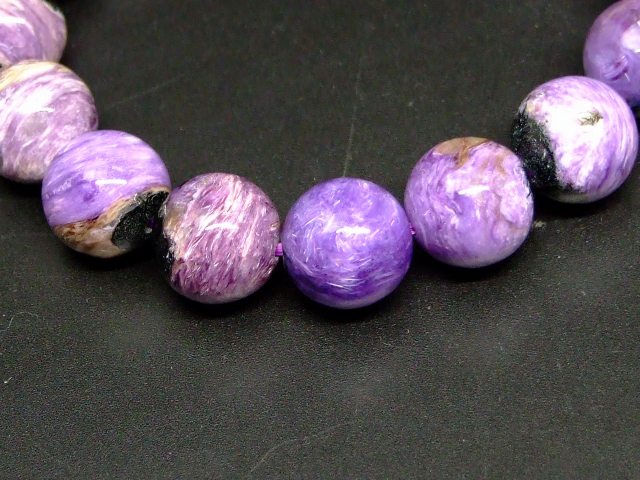 65440　　チャロアイト 12mm AA ブレスレット 内径18cm ポーチ付き 送料無料 天然石 パワーストーン