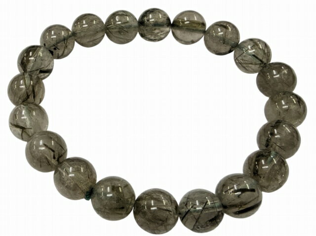 68033　　グリーンルチルクォーツ 針水晶 10mmAA ブレスレット 内径17cm ポーチ付き 送料無料 ブラジル産 天然石 パワーストーン