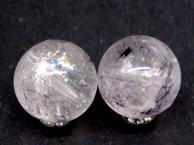 g3-1764Q　　グラファイトインクォーツ 11mm〜12mm AAA 1粒売り 虹入り 黒鉛 石墨入り水晶 ブラジル産 ..