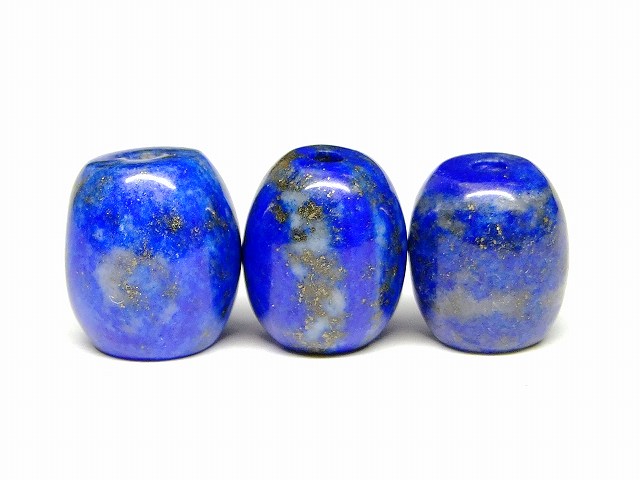 66262 今月の半額 ラピスラズリ 瑠璃石 樽 たる型 13mm×12mm～11mm×10mm AA 1個売り 送料無料有 パキスタン産 天然石 パワーストーン