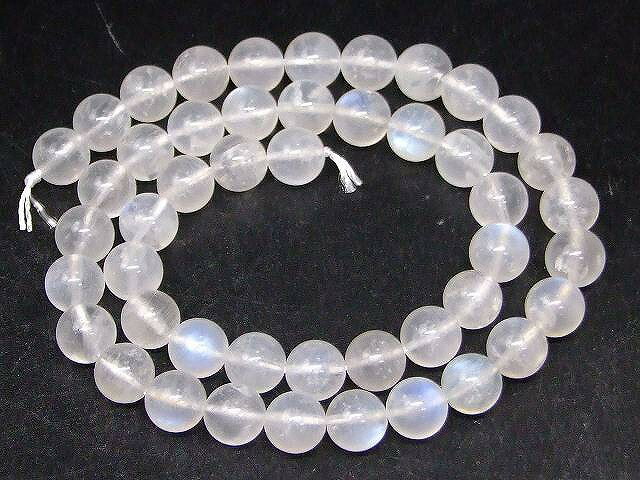 Genuine, Semi-Precious Stones - g3-224C　　ムーンストーン 8mm AAAA 1連39cm 通し針、解説書、1mゴム付き 鑑別済・本物保証 送料無料 インド産 天然石 パワーストーン