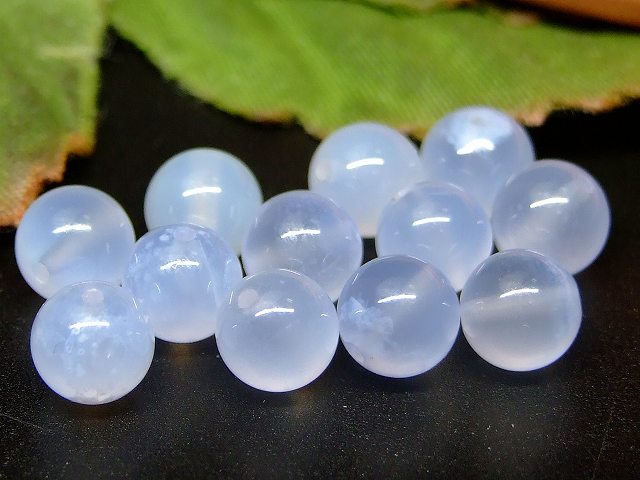 g3-724C　　ブルーレースアゲート 6mm 5A 1粒売り 鑑別済・本物保証 送料無料有 天然石 パワーストーン
