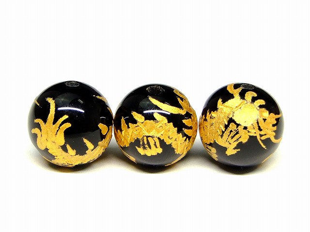 66035　　オニキス 12mm 1粒売り 龍 金彫り 送料無料有 ブラジル産 天然石 パワーストーン...