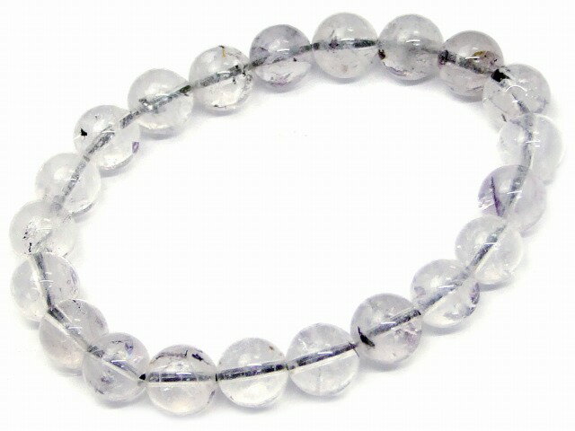 g3-1760K　　グラファイトインクォーツ 9mm A+ ブレスレット 内径17cm 黒鉛 石墨入り水晶 クリスタル ..