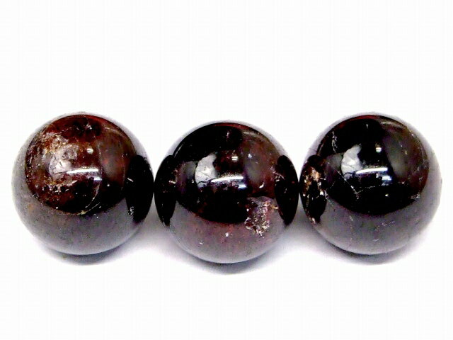 68230　　今月の半額 わけあり ガーネット 柘榴石球 16mm 3粒セット 穴なし 送料無料 インド産 天然石 パワーストーン