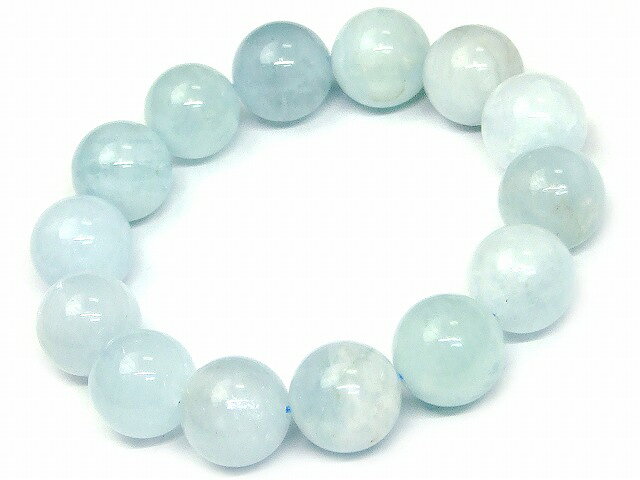 Fortune Telling - 68272　　今月の半額 わけあり 15mm〜16mm アクアマリン ブレスレット 内径18cm 藍玉 ポーチ付き 送料無料 天然石 パワーストーン