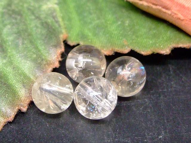 68303 　虹入り ルチルクォーツ 針水晶 8mm 1粒売り 送料無料有 ブラジル産 天然石...