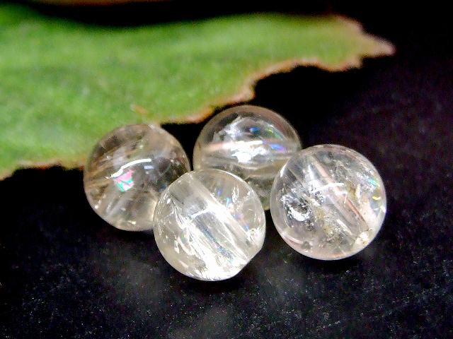 68303 　虹入り ルチルクォーツ 針水晶 8mm 1粒売り 送料無料有 ブラジル産 天然石...