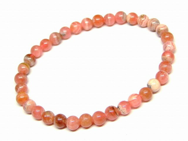 g3-612F　　今月の半額 インカローズ 5mm A ブレスレット 内径調整可能 鑑別済・本物保証 ポーチ付き 送料無料 アルゼンチン産 天然石 パワーストーン