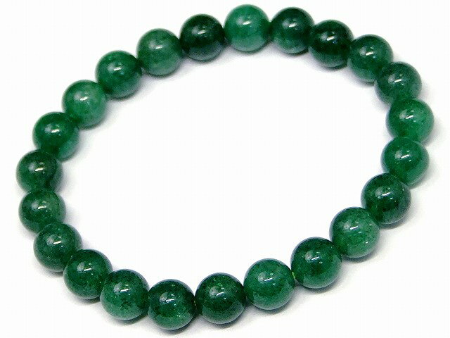 Genuine, Semi-Precious Stones - g3-654M　　8mm グリーンストロベリークォーツ ブレスレット 内径選択可能 ポーチ付き 送料無料 天然石 パワーストーン