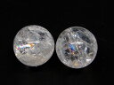 58944C 今月の半額 わけあり 虹入り クラック水晶 14mm~15mm 1粒売り 爆裂水晶 クラッククォーツ 送料無料有 天然石 パワーストーン