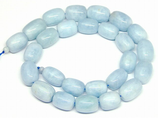 b3-7128　　アクアマリン 16mm×12mm AA 1連40cm 通し針、解説書、1mゴム付き 送料無料 天然石 パワース..