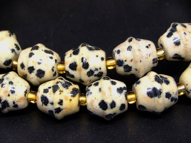 g3-3384A　　ダルメシアンジャスパー 10mm×10mm シトリンアクアオーラ 3mm×2mm ブレスレット 内径調節可 送料無料 天然石 パワーストーン