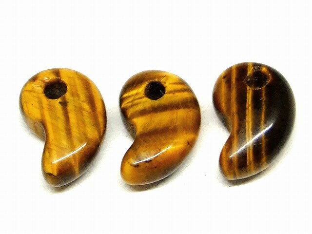 乐天商城 - 66453E　　今月30％OFF わけあり 勾玉 タイガーアイ 10mm×6mm 1個売り 虎目石 送料無料有 天然石 パワーストーン