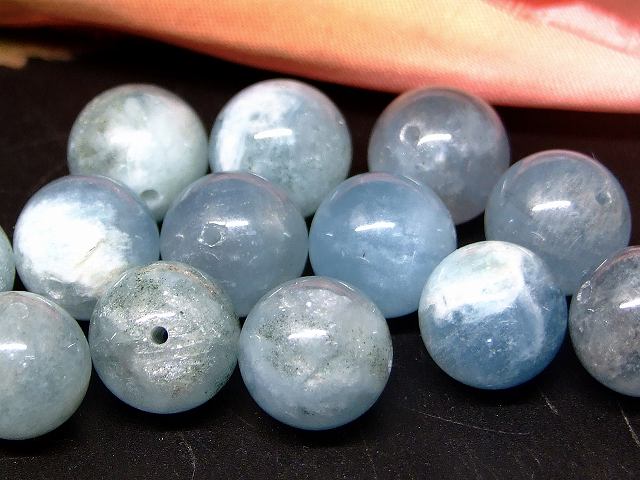 66940　　アクアマリン 10mm AA 1粒売り 藍玉 送料無料有 ブラジル産 天然石 パワーストーン