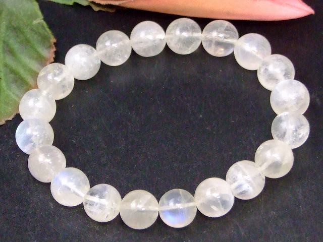 【丸ビーズ】ムーンストーン 12mm (ブレスレット約1本分) 【パワーストーン 天然石 アクセサリー 半連売り】