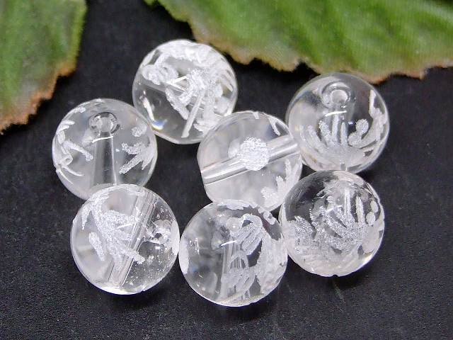 67614　　今月30％OFF わけあり 水晶 龍彫り 素彫り 10mm 1粒売り 送料無料有 天然石 パワーストーン