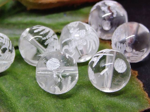 67614　　今月30％OFF わけあり 水晶 龍彫り 素彫り 10mm 1粒売り 送料無料有 天然石 パワーストーン