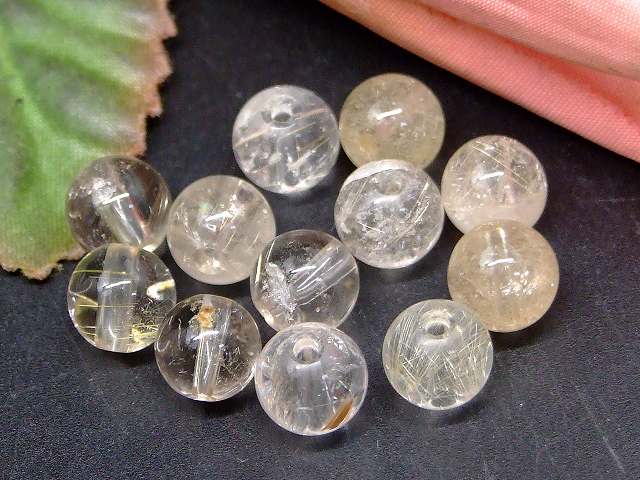 67455　　今月の半額 わけあり ルチルクォーツ 8mm 1粒売り 針水晶 送料無料有 ブラジル産 天然石 パワーストーン