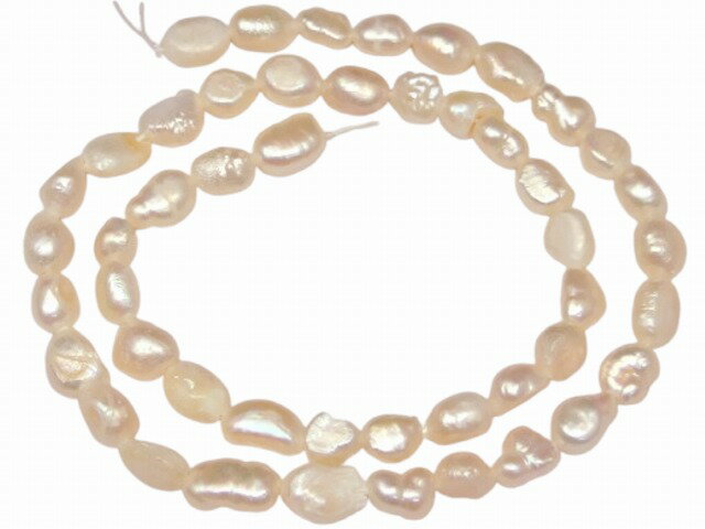 g3-1692C　　今月20％OFF 淡水 パール 真珠 6mm〜8mm 1連33cm 通し針、解説書、1mゴム付き 送料無料 天..