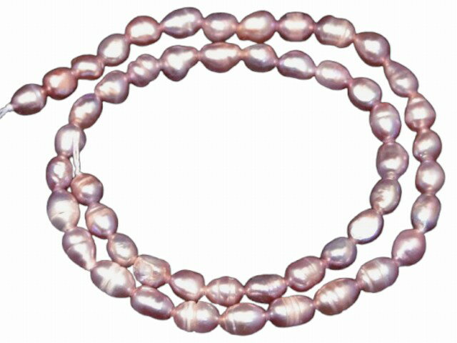 g3-1692K　　今月20％OFF 淡水 パール 真珠 6mm〜8mm×5mm 1連33cm 通し針、解説書、1mゴム付き 送料無料 天然石 パワーストーン