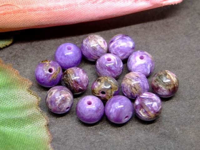 g3-1663　　チャロアイト 6mm A 1粒売り ロシア産 送料無料有 天然石 パワーストーン