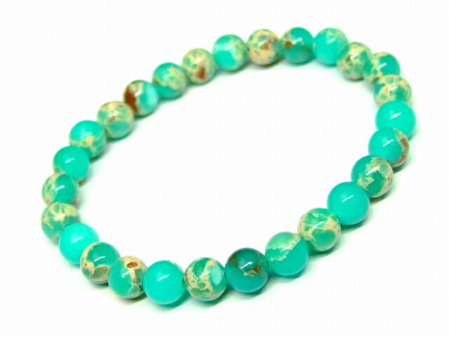 g3-3390D　　インペリアルジャスパー 6mm ブレスレット 内径調節可 送料無料有 天然石 パワーストーン