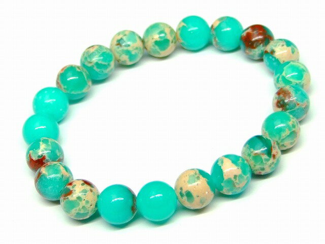 g3-3390E　　インペリアルジャスパー 8mm ブレスレット 内径調節可 送料無料有 天然石 パワーストーン