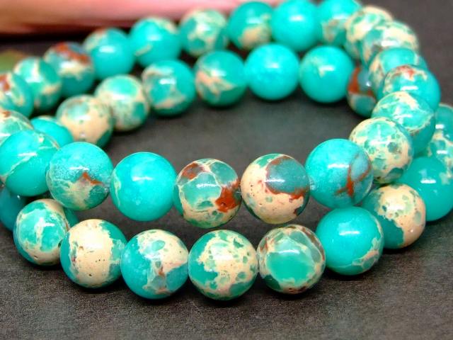 g3-3390E　　インペリアルジャスパー 8mm ブレスレット 内径調節可 送料無料有 天然石 パワーストーン