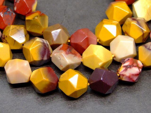 g3-1090B　　ムーアカイト モッカイト ジャスパー 10mm スターカット 1連38cm 通し針、解説書、1mゴム付き 送料無料 天然石 パワーストーン