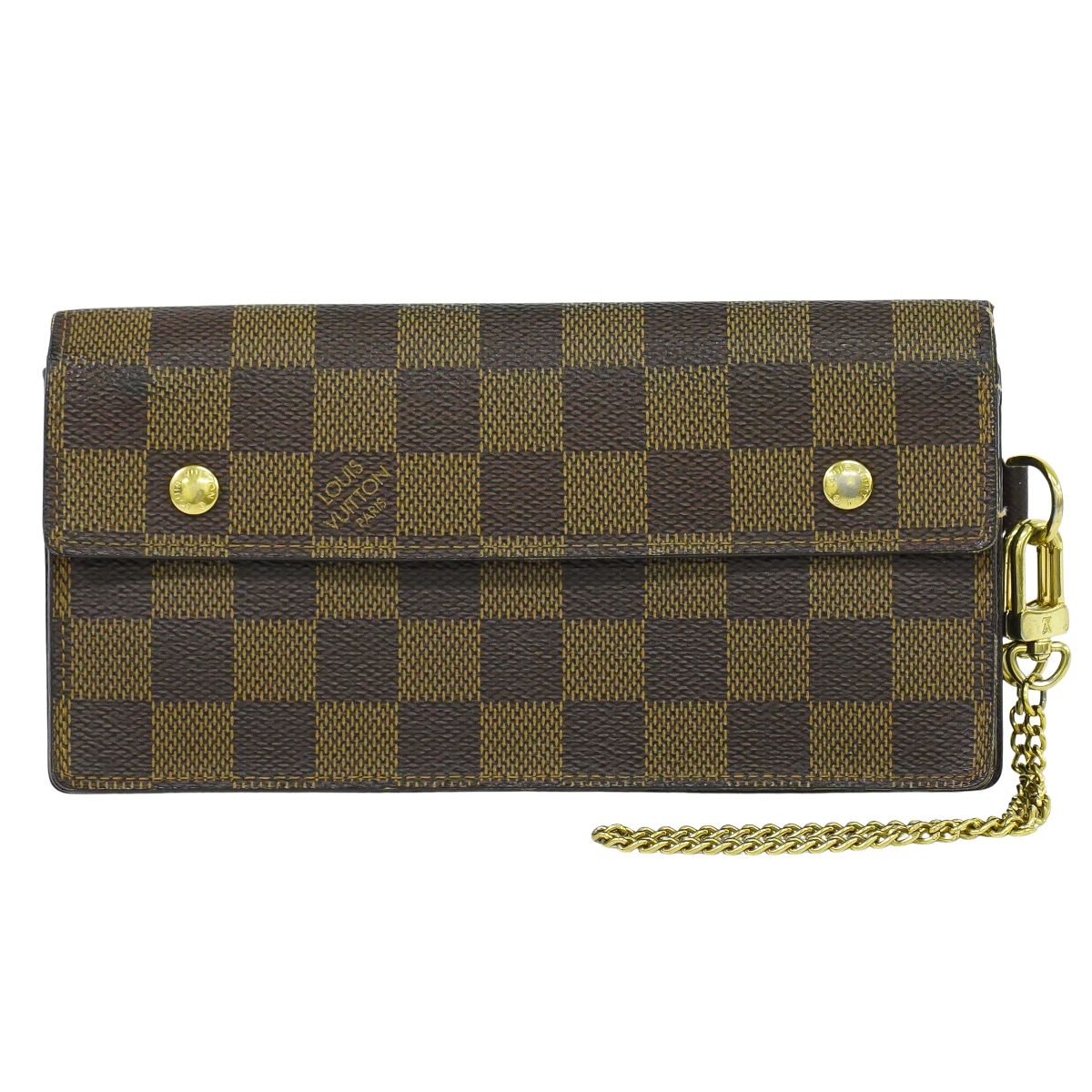本物 ルイヴィトン LOUIS VUITTON LV ポルトフォイユ アコルデオン ダミエ エベヌ 長財布 ロングウォレット ブラウン N60002 ビトン 財布 ウォレット 中古・