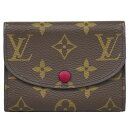 本物 ルイヴィトン LOUIS VUITTON LV ポルトモネ ロザリ モノグラム コインケース 小銭入れ ブラウン M41939 Rosalie ビトン 財布 ウォレット 中古