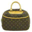 本物 ルイヴィトン LOUIS VUITTON LV トゥルーヴィル モノグラム ハンドバッグ ブラウン M42228 Trouville ビトン バッグ 中古(4)