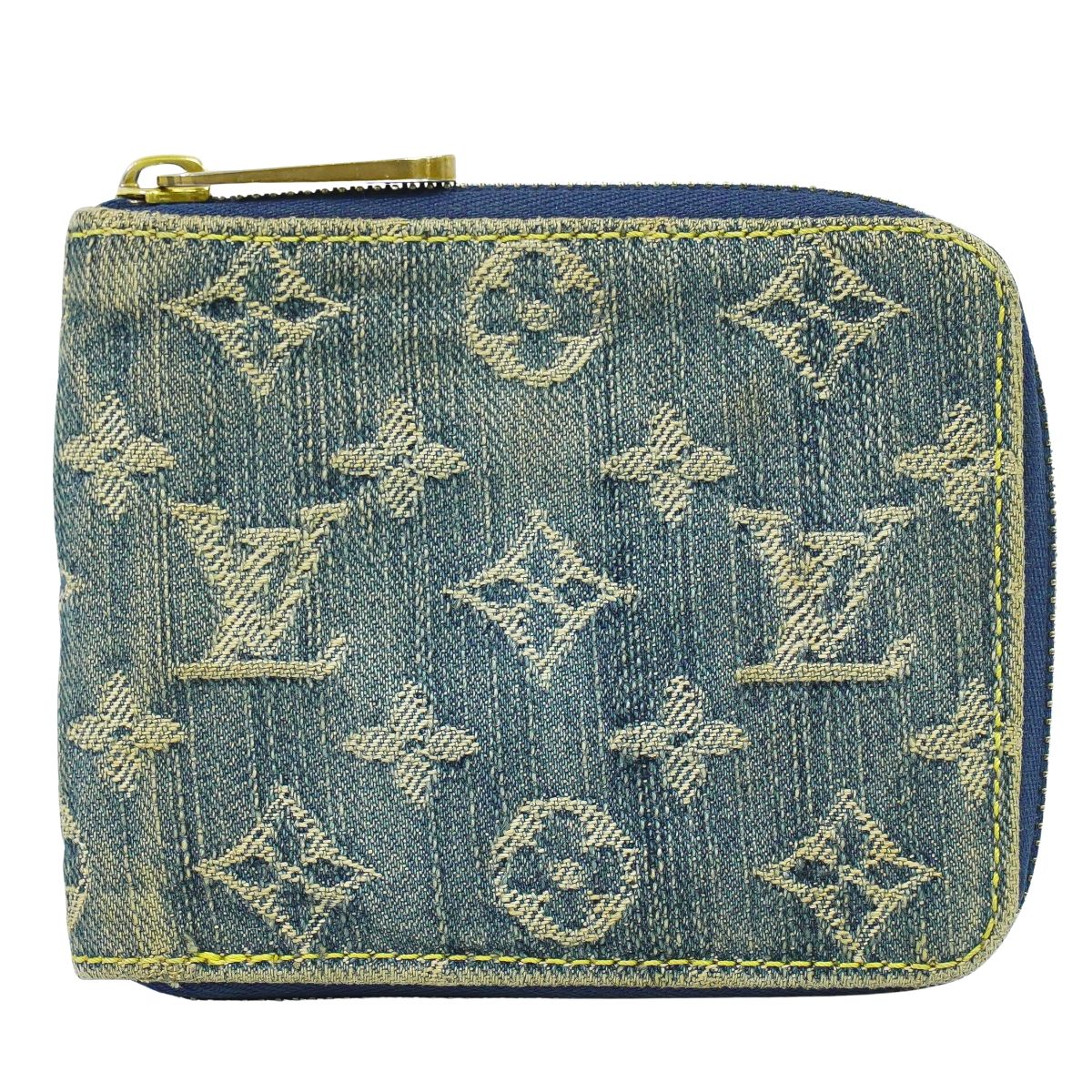 【LOUIS VUITTON】デニム 二つ折り財布 コンパクトウォレット ルイヴィトン 二つ折り財布 モノグラム・デニム ポルトフォイユ