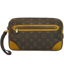 本物 ルイヴィトン LOUIS VUITTON LV マルリードラゴンヌ モノグラム クラッチバッグ セカンドバッグ ブラウン M51825 Marly Dragonne ビトン バッグ 中古