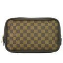 本物 ルイヴィトン LOUIS VUITTON LV トゥルーストワレット ダミエ エベヌ ポーチ 化粧ポーチ ブラウン N47623 ビトン 雑貨小物 中古(4)