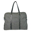 本物 フェンディ FENDI ズッキーノ ボストンバッグ ハンドバッグ キャンバス ネイビー 16427 Zucchino バッグ 中古・