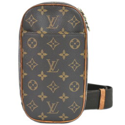 本物 ルイヴィトン LOUIS VUITTON LV ポシェットガンジュ モノグラム ボディバッグ ショルダーバッグ ブラウン M51870 Pochette Gange ビトン バッグ 中古