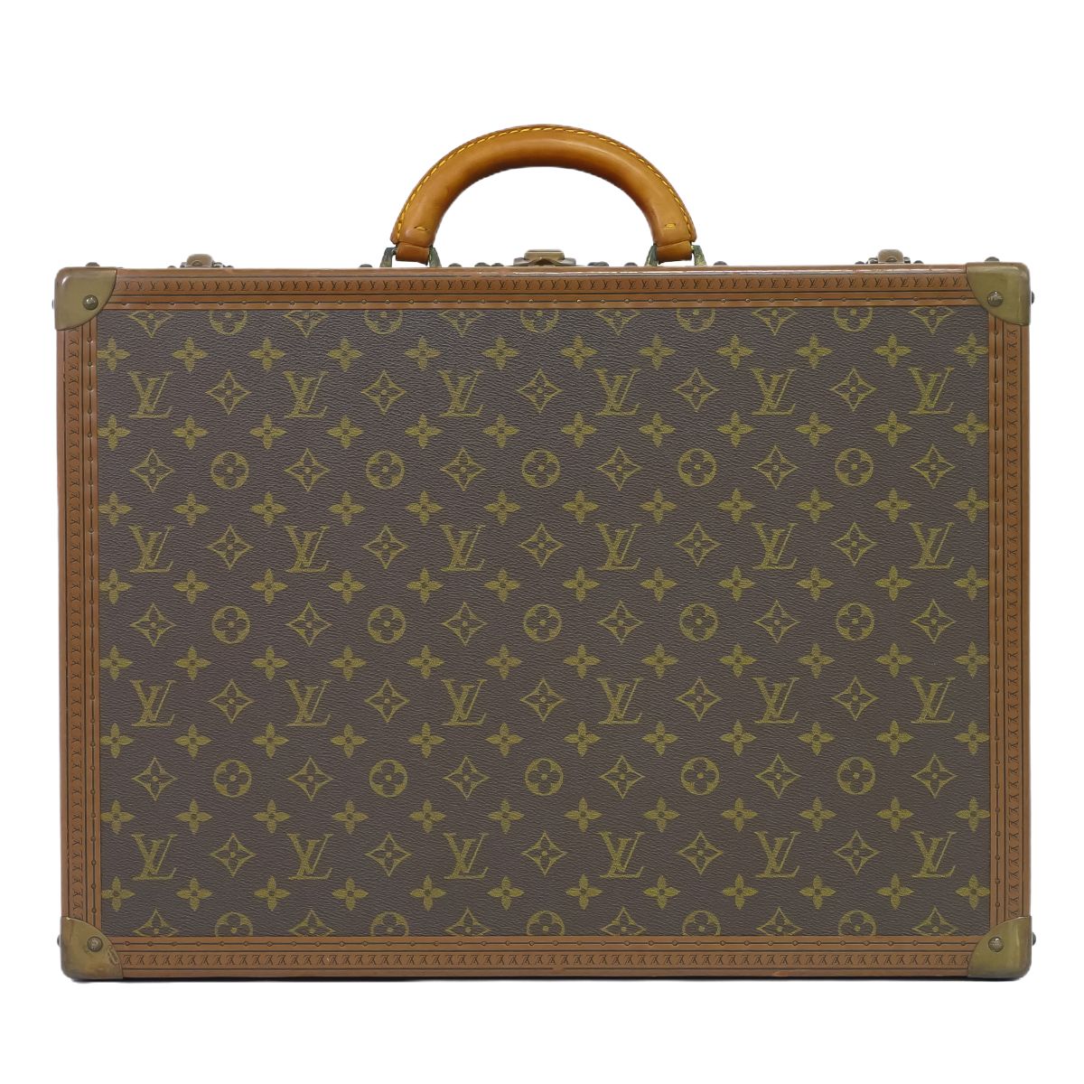 本物 ルイヴィトン LOUIS VUITTON LV ビステン 50 モノグラム トランク トラベルバッグ ハンドバッグ ブラウン M21328 Bisten ビトン バッグ 中古