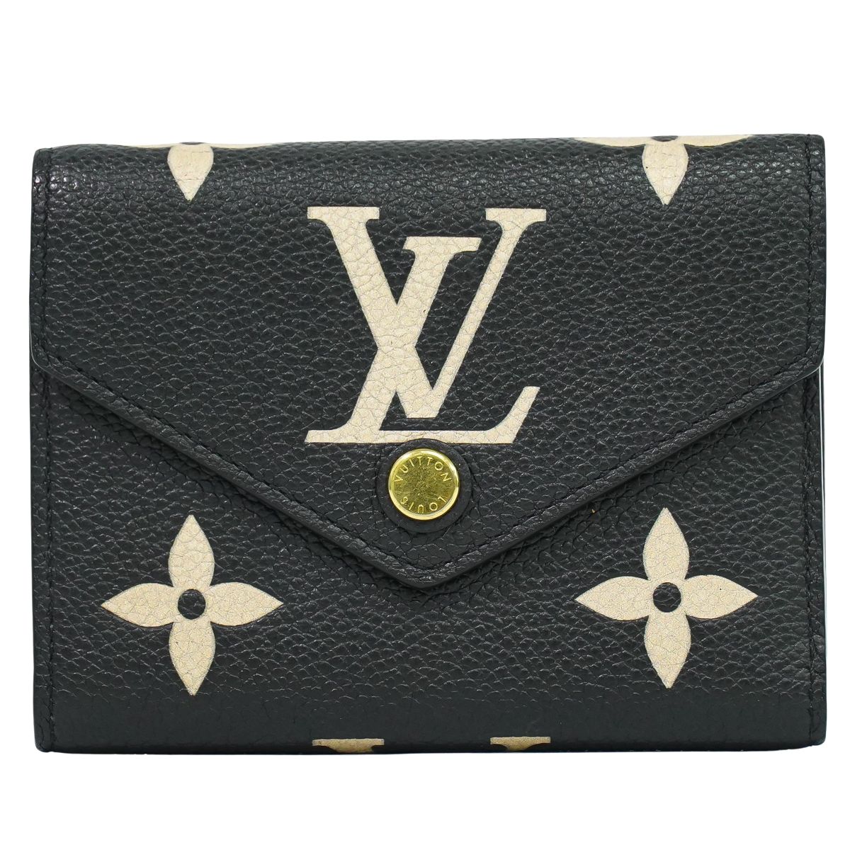 楽天BRAND BOX本物 ルイヴィトン LOUIS VUITTON LV ポルトフォイユ ヴィクトリーヌ モノグラム アンプラントレザー ブラック 折財布 M80968 ビトン 財布 ウォレット 中古・