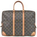 本物 ルイヴィトン LOUIS VUITTON LV ポルトドキュマン ヴォワヤージュ モノグラム ビジネスバッグ ハンドバッグ ブラウン M53361 ビトン バッグ 中古