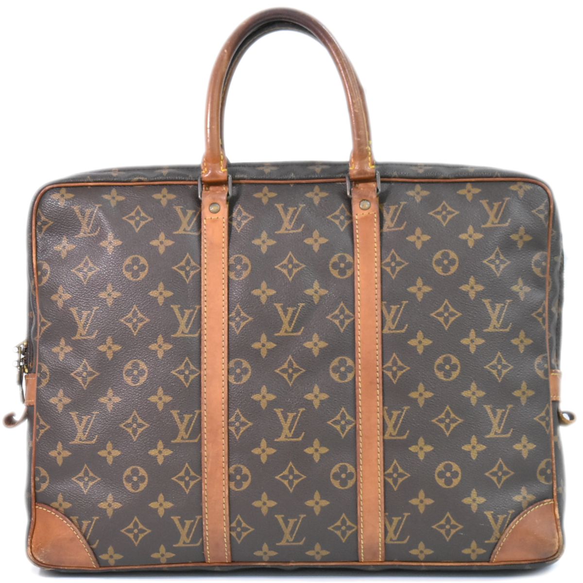 本物 ルイヴィトン LOUIS VUITTON LV ポルトドキュマン ヴォワヤージュ モノグラム ビジネスバッグ ハンドバッグ ブラウン M40226 ビトン バッグ 中古